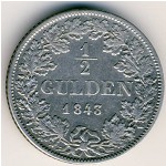 Baden, 1/2 gulden, 1838–1846