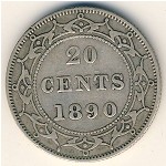 Newfoundland, 20 cents, 1865–1900
