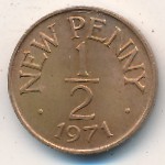 Guernsey, 1/2 new penny, 1971