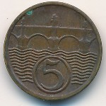 Czechoslovakia, 5 haleru, 1923–1938