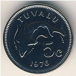 Tuvalu, 5 cents, 1976–1985
