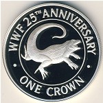 Turks and Caicos Islands, 1 crown, 1988