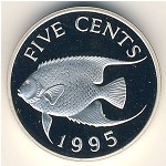 Bermuda Islands, 5 cents, 1995