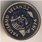 Falkland Islands, 1/2 penny, 1974–1983