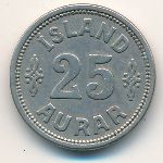 Iceland, 25 aurar, 1922–1937