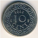 Suriname, 10 cents, 1962–1986