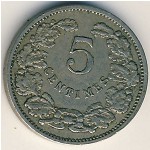 Luxemburg, 5 centimes, 1908