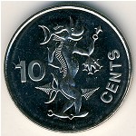 Solomon Islands, 10 cents, 1990–2010
