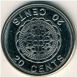 Solomon Islands, 20 cents, 1987–2008