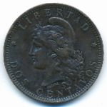 Argentina, 2 centavos, 1882–1896