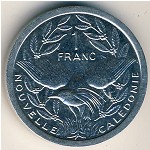 New Caledonia, 1 franc, 1972–2018