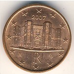 Italy, 1 euro cent, 2002–2018