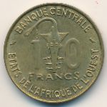 West African States, 10 francs, 1959–1964