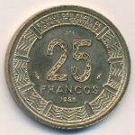 Equatorial Guinea, 25 francos, 1985