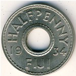 Fiji, 1/2 penny, 1934