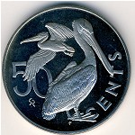 Virgin Islands, 50 cents, 1973–1984