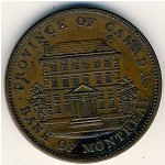 Quebec, 2 sous - 1 penny, 1842
