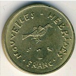 New Hebrides, 1 franc, 1970