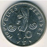 New Hebrides, 10 francs, 1967–1970