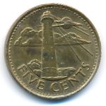 Barbados, 5 cents, 2007–2019