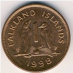 Falkland Islands, 1 penny, 1998–1999
