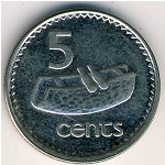 Fiji, 5 cents, 1986–1987