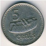 Fiji, 5 cents, 1969–1984