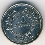 Costa Rica, 10 centimos, 1969–1976
