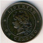 Argentina, 1 centavo, 1882–1896