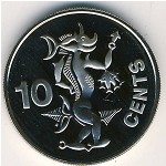 Solomon Islands, 10 cents, 1977–1983