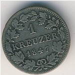 Bavaria, 1 kreuzer, 1839–1856