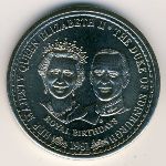 Turks and Caicos Islands, 1 crown, 1991
