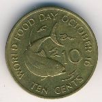 Seychelles, 10 cents, 1981