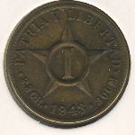 Cuba, 1 centavo, 1943