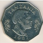 Tanzania, 5 shilingi, 1987–1989